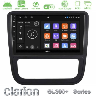 Clarion GL300+ Series 4Core Android ClarionOS 4+64GB  VW Scirocco 2008-2014 Navigation Multimedia Tablet 9