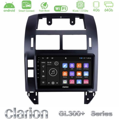 Clarion GL300+ Series 4Core Android ClarionOS 4+64GB  VW Polo 2002-2009 Navigation Multimedia Tablet 9
