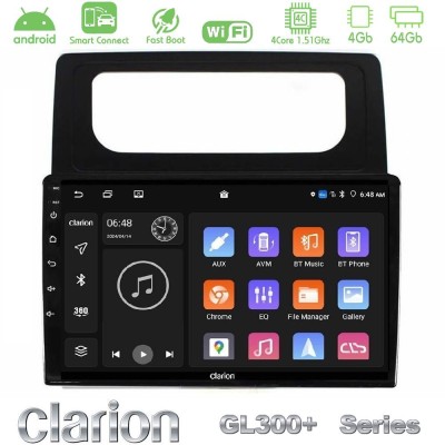 Clarion GL300+ Series 4Core Android ClarionOS 4+64GB VW Caddy 2004-2014 Navigation Multimedia Tablet 10