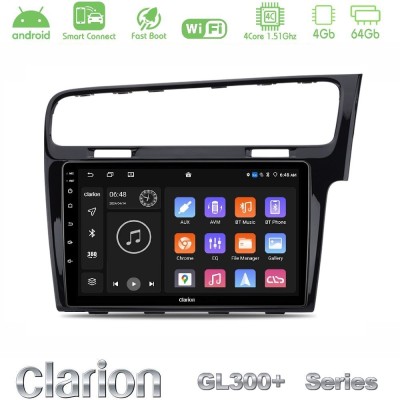 Clarion GL300+ Series 4Core Android ClarionOS 4+64GB  VW GOLF 7 RHD Navigation Multimedia Tablet 10