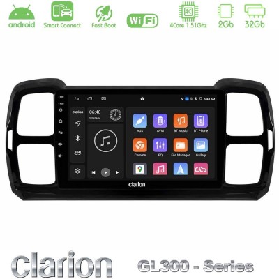 Clarion GL300 Series Citroen DS5 Aircross 2017-2021 4Core Android ClarionOS 2+32GB Navigation Multimedia Tablet 9