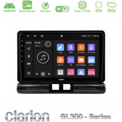 Clarion GL300 Series 4Core Android ClarionOS 2+32GB Citroen C3 2016-> Navigation Multimedia Tablet 9