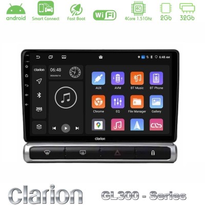 Clarion GL300 Series 4Core Android ClarionOS 2+32GB Citroen C3 2016-> Navigation Multimedia Tablet 9