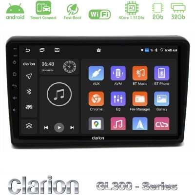 Clarion GL300 Series 4Core Android ClarionOS 2+32GB Citroen C5 2008-2019 Navigation Multimedia Tablet 10