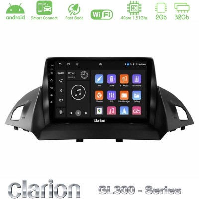 Clarion GL300 Series 4Core Android ClarionOS 2+32GB Ford C-Max/Kuga Navigation Multimedia Tablet 9