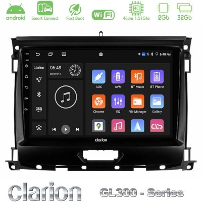 Clarion GL300 Series 4Core Android ClarionOS 2+32GB Ford Ranger 2017-2022 Navigation Multimedia Tablet 9