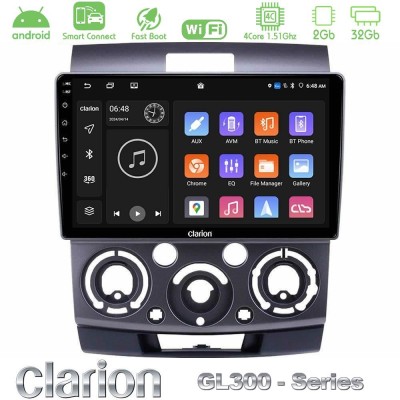 Clarion GL300 Series 4Core Android ClarionOS 2+32GB Ford Ranger/Mazda BT50 Navigation Multimedia Tablet 9