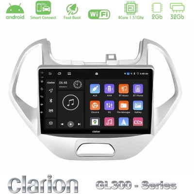Clarion GL300 Series 4Core Android ClarionOS 2+32GB Ford KA 2016-2020 Navigation Multimedia Tablet 9