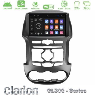 Clarion GL300 Series 4Core Android ClarionOS 2+32GB Ford Ranger 2012-2016 Navigation Multimedia Tablet 9