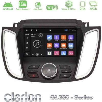 Clarion GL300 Series 4Core Android ClarionOS 2+32GB Ford Kuga/C-Max 2013-2019 Navigation Multimedia Tablet 9