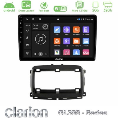 Clarion GL300 Series 4Core Android ClarionOS 2+32GB  Fiat 500 2016> Navigation Multimedia Tablet 9