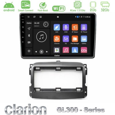 Clarion GL300 Series 4Core Android ClarionOS 2+32GB Fiat 500L Navigation Multimedia Tablet 10