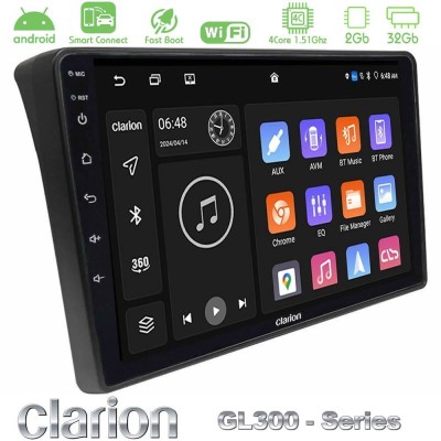 Clarion GL300 Series 4Core Android ClarionOS 2+32GB Fiat Ducato/Citroen Jumper/Peugeot Boxer Navigation Multimedia Tablet 9