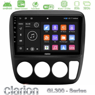 Clarion GL300 Series 4Core Android ClarionOS 2+32GB Honda CRV 1997-2001 Navigation Multimedia Tablet 9