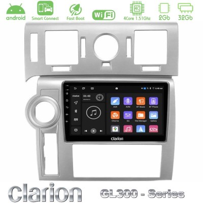 Clarion GL300 Series 4Core Android ClarionOS 2+32GB Hummer H2 2008-2009 Navigation Multimedia Tablet 9