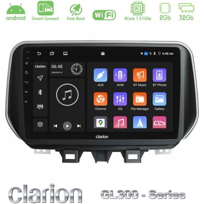 Clarion GL300 Series 4Core Android ClarionOS 2+32GB Hyundai ix35 Navigation Multimedia Tablet 10