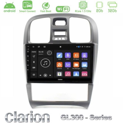 Clarion GL300 Series 4Core Android ClarionOS 2+32GB Hyundai Sonata 2001-2005 Navigation Multimedia Tablet 9
