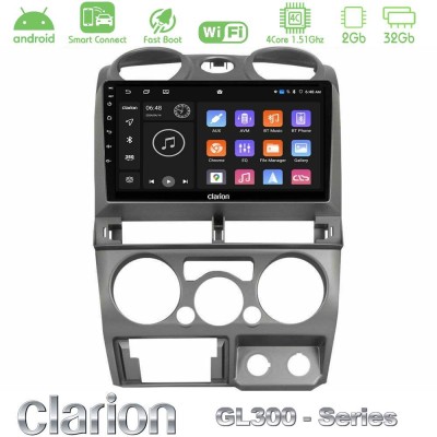 Clarion GL300 Series 4Core Android ClarionOS 2+32GB Isuzu D-Max 2007-2011 Navigation Multimedia Tablet 9
