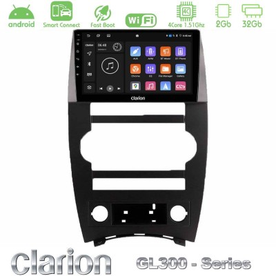 Clarion GL300 Series 4Core Android ClarionOS 2+32GB Jeep Commander 2007-2008 Navigation Multimedia Tablet 9