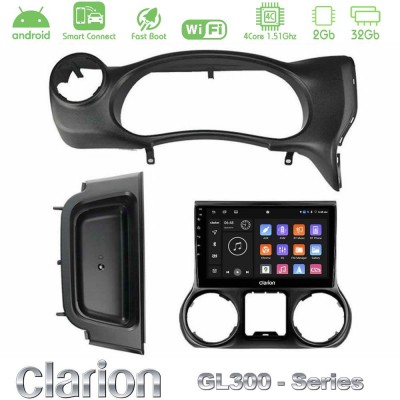 Clarion GL300 Series 4Core Android ClarionOS 2+32GB Jeep Wrangler 2014-2017 Navigation Multimedia Tablet 10