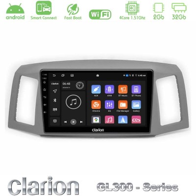 Clarion GL300 Series 4Core Android ClarionOS 2+32GB Jeep Grand Cherokee 2005-2007 Navigation Multimedia Tablet 10