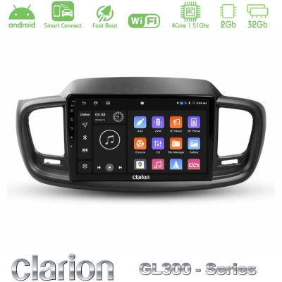 Clarion GL300 Series 4Core Android ClarionOS 2+32GB Kia Sorento 2018-2021 Navigation Multimedia Tablet 9