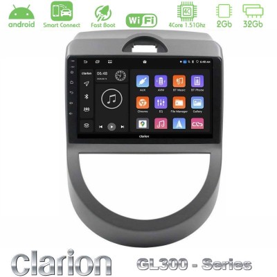 Clarion GL300 Series 4Core Android ClarionOS 2+32GB Kia Soul 2009-2011 Navigation Multimedia Tablet 9