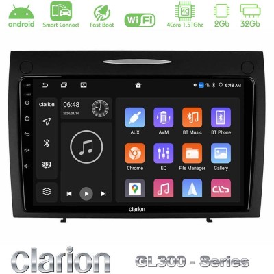 Clarion GL300 Series 4Core Android ClarionOS 2+32GB Mercedes SLK Class Navigation Multimedia Tablet 9