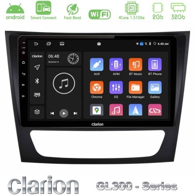 Clarion GL300 Series 4Core Android ClarionOS 2+32GB Mercedes E Class / CLS Class Navigation Multimedia Tablet 9