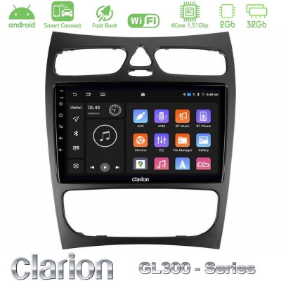 Clarion GL300 Series 4Core Android ClarionOS 2+32GB Mercedes CLK Class W209 2000-2004 Navigation Multimedia Tablet 9