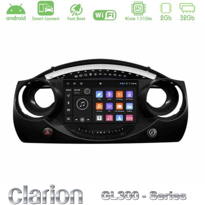Clarion GL300 Series 4Core Android ClarionOS 2+32GB Mini Cooper R50 Navigation Multimedia Tablet 9