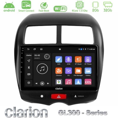 Clarion GL300 Series 4Core Android ClarionOS 2+32GB Mitsubishi ASX Navigation Multimedia Tablet 10