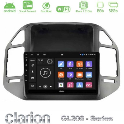 Clarion GL300 Series 4Core Android ClarionOS 2+32GB Mitsubishi Pajero 2002-2006 Navigation Multimedia Tablet 9