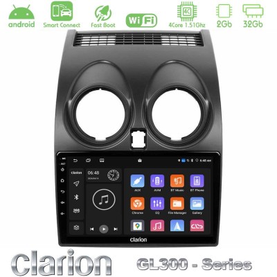 Clarion GL300 Series 4Core Android ClarionOS 2+32GB Nissan Qashqai J10 Navigation Multimedia Tablet 9