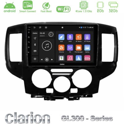 Clarion GL300 Series 4Core Android ClarionOS 2+32GB Nissan NV200 2009 – 2019 Navigation Multimedia Tablet 9