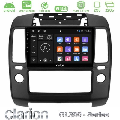 Clarion GL300 Series 4Core Android ClarionOS 2+32GB Nissan Navara Navigation Multimedia Tablet 9