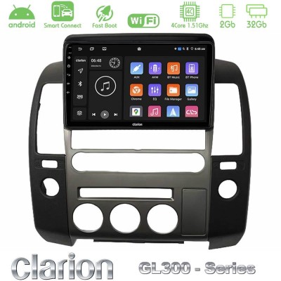 Clarion GL300 Series 4Core Android ClarionOS 2+32GB  Nissan Navara D40 2006-2012 (με εργ.οθόνη) Navigation Multimedia Tablet 9