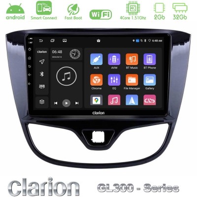 Clarion GL300 Series 4Core Android ClarionOS 2+32GB Opel Karl 2017-2019 Navigation Multimedia Tablet 9