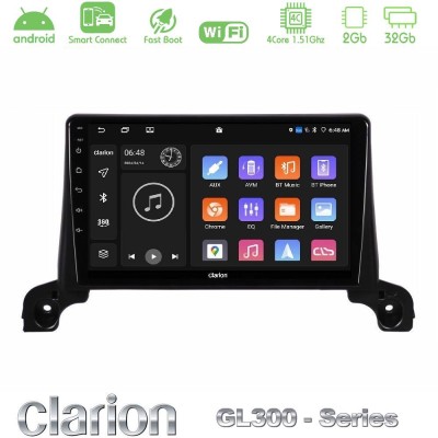 Clarion GL300 Series 4Core Android ClarionOS 2+32GB Peugeot 3008/5008 2017-2023 Navigation Multimedia Tablet 9