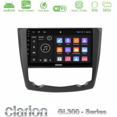 Clarion GL300 Series 4Core Android ClarionOS 2+32GB Renault Kadjar Navigation Multimedia Tablet 9