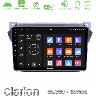 Clarion GL300 Series Suzuki Alto & Nissan Pixo 4Core Android ClarionOS 2+32GB Navigation Multimedia Tablet 9