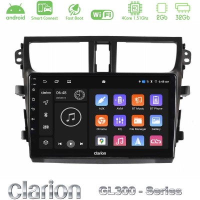 Clarion GL300 Series Suzuki Celerio 2014-2020 4Core Android ClarionOS 2+32GB Navigation Multimedia Tablet 9