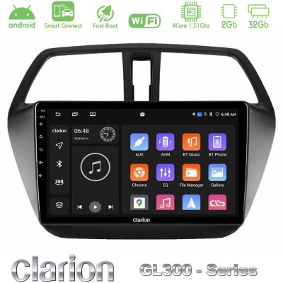 Clarion GL300 Series 4Core Android ClarionOS 2+32GB Suzuki SX4 S-Cross Navigation Multimedia Tablet 9