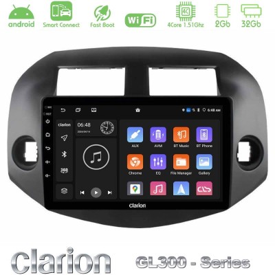 Clarion GL300 Series 4Core Android ClarionOS 2+32GB Toyota Rav4 2006-2012 Navigation Multimedia Tablet 10