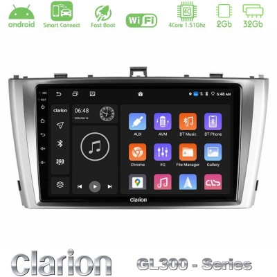 Clarion GL300 Series 4Core Android ClarionOS 2+32GB Toyota Avensis T27 Navigation Multimedia Tablet 9