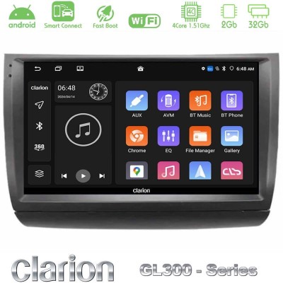 Clarion GL300 Series 4Core Android ClarionOS 2+32GB Toyota Prius 2004-2009 Navigation Multimedia Tablet 9