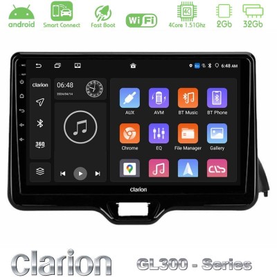 Clarion GL300 Series 4Core Android ClarionOS 2+32GB Toyota Yaris 2020-> Navigation Multimedia Tablet 10