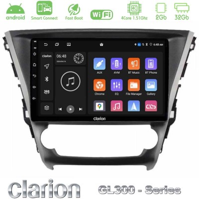 Clarion GL300 Series 4Core Android ClarionOS 2+32GB Toyota Avensis 2015-2018 Navigation Multimedia Tablet 9