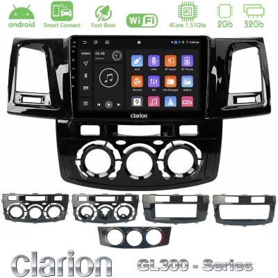 Clarion GL300 Series 4Core Android ClarionOS 2+32GB Toyota Hilux 2007-2016 Navigation Multimedia Tablet 9