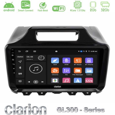 Clarion GL300 Series Toyota iQ 2008 – 2015 4Core Android ClarionOS 2+32GB Navigation Multimedia Tablet 9